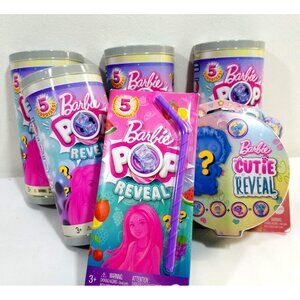 Barbie POP Reveal & Cutie Reveal Lot of 6 Sealed Unopened 5 Dolls 1 Animal Pet